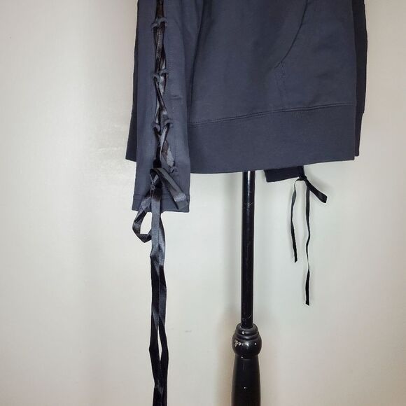 Vintage Harley Davidson Bling and Lace up Sleeve Hoodie Size 1W - Picture 7 of 13